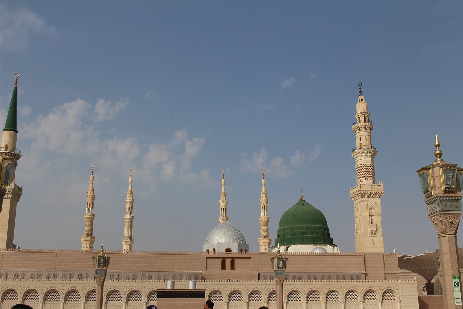The Green Dome and minarets of the Prophet's Mosque in Madinah